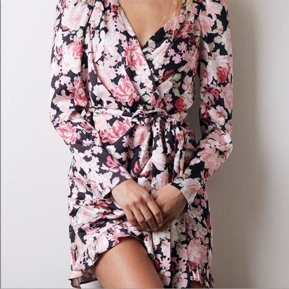 NWT Bardot Samara Rose Garden Wrap Dress - Size 4 - Picture 2 of 8